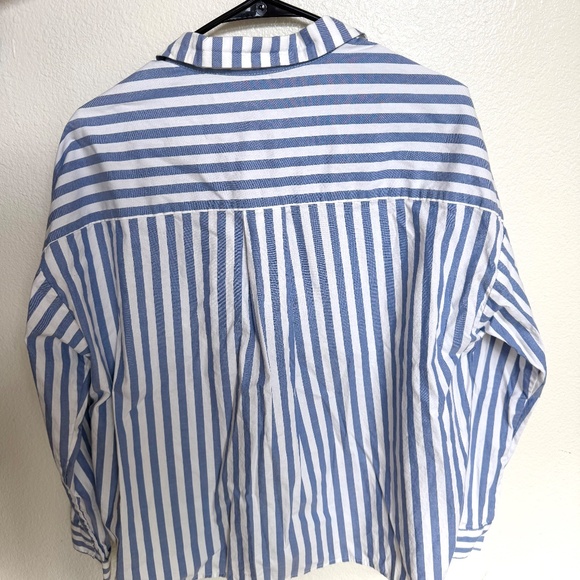NWOT Striped Button Down Shirt - Picture 2 of 3